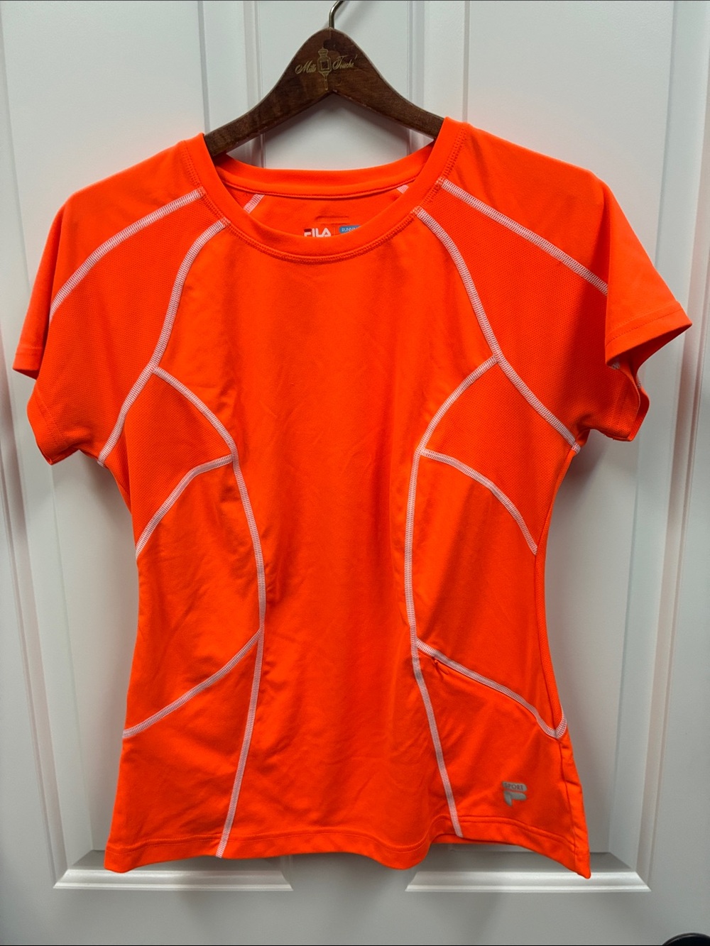 Fila Women’s Neon Orange Short Sleeve Athletic Tee